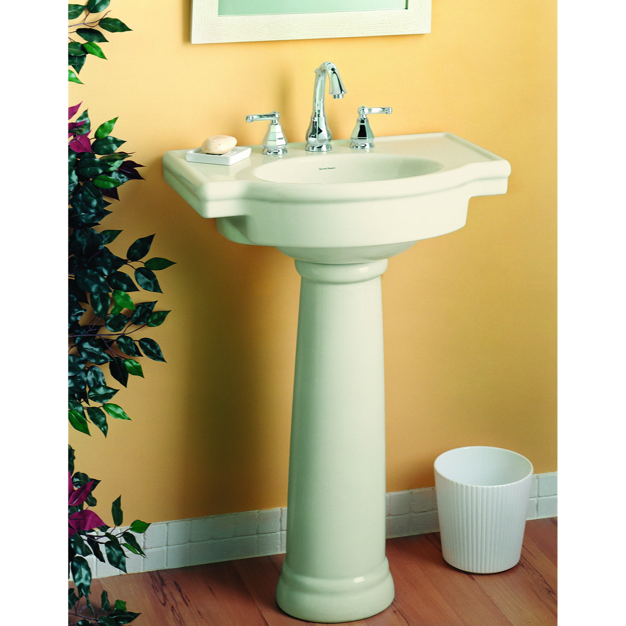 Retrospect 8 Inch Widespread Pedestal Sink Top and Leg Combination LINEN
